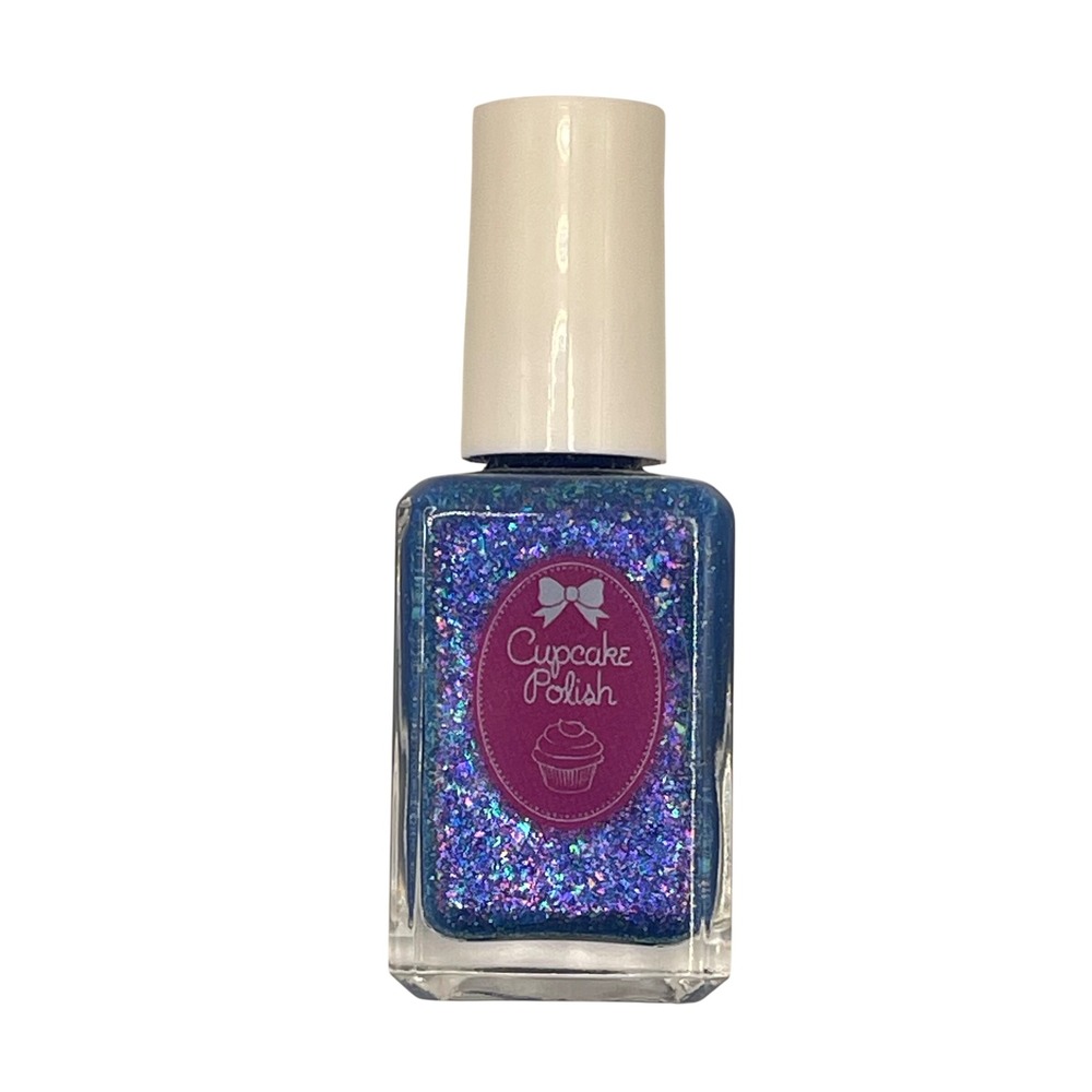 Cupcake Polish Indie Nail Lacquer 15 ML "Earn It" Blue Silver‎ Holographic